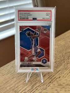 2020-21 Panini Mosaic RED WAVE PRIZM Tyrese Maxey Rookie RC Card #203 - PSA 9 📈