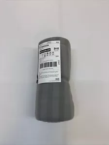 IKEA Grey Striped Fleece Throw 47" x 63" Polyester Machine Wash 100% Recycled - Picture 1 of 3