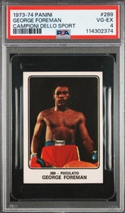 1973 Panini Campioni Dello Sport #289 George Foreman Rookie Card RC PSA 4 HOF - Picture 1 of 2