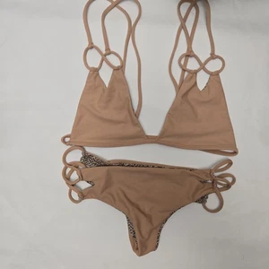 acacia swimwear Bikini- Nude Medium Top Small Bottom - Picture 1 of 6