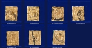 1924 SG429 1s Bistre-Brown Wmk BC N45(1) G/U Auswahl aus 7 Artikeln alle abgebildet kagz - Bild 1 von 16