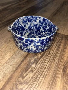 Early Bennington Potters Blue Agate Lug Soup Bowl David Gil 1641 - Picture 1 of 3