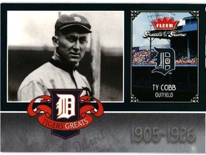 2006 FLEER GREATS OF THE GAME - DET-TC - TY COBB - DETROIT TIGERS - Picture 1 of 2