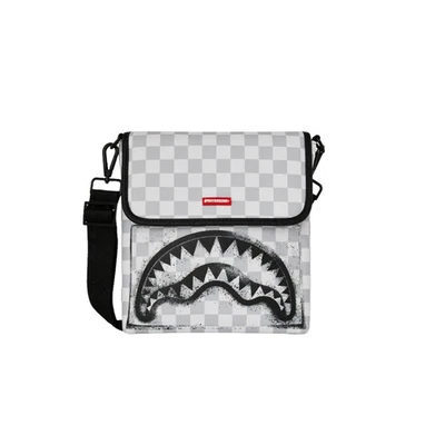 Mochila de mensajero Sprayground Storm Fade unisex blanca de imitación de cuero SGB33 Foto 1 de 4