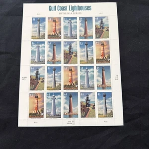 Scott #4409-4413 Gulf Coast Lighthouses Pane of 20 44¢ Stamps (2009) - Picture 1 of 2