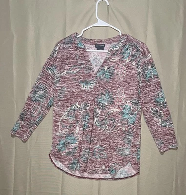 Van Heusen Women's Floral Patterned Long Sleeve Blouse, Medium Foto 1 de 4