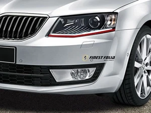 Devil Eye® Scheinwerfer Folie Stripe für Fabia Tuning Zubehör Streifen Rot KX004 - Picture 1 of 7