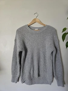 Abercrombie Kids Pullover 17/18 grau gerippt Zopfmuster Baumwollmischung - Bild 1 von 8