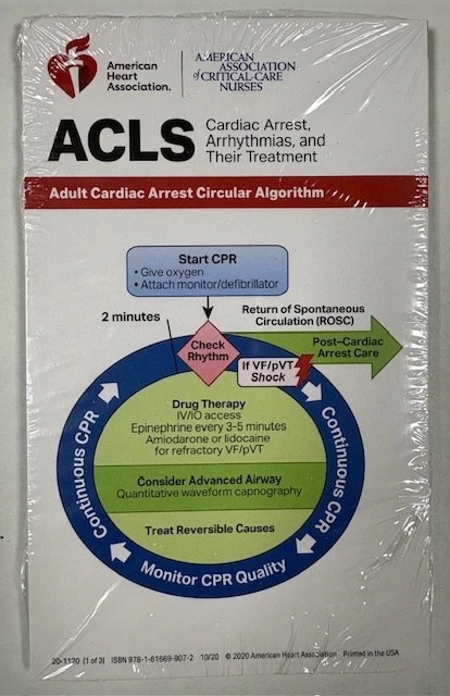 2020ACLS Reference Cards American Heart Association Cardiac Arrest Reference NEW - Image 1 of 2