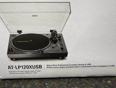 Tocadiscos Audio-Technica AT-LP120X-USB Direct-Drive analógico y USB (Negro) Foto 1 de 4