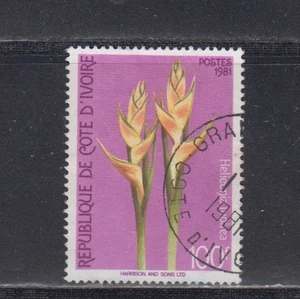 IVORY COAST : 1981 - USED - SCOTT # 592 FLOWERS - Picture 1 of 1