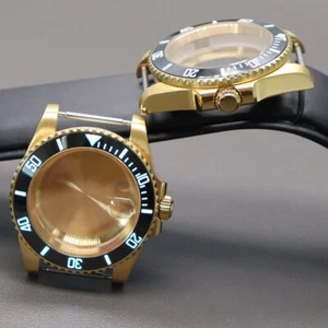 40 mm Gold Uhrengehäuse 3K leuchtender Keramikring für Seiko Nh35 Nh36 ETA2824 PT5000 - Bild 1 von 18