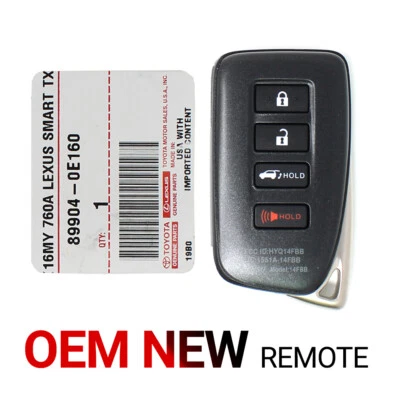 Llave remota inteligente sin llave Lexus RX350, RX450H NUEVA OEM 89904-0E160 HYQ14FBB Foto 1 de 3