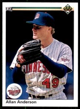 1990 Upper Deck Allan Anderson Baseball Cards #219