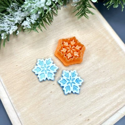 Snowflake 16 Polymer Clay Cutters - Handmade Earrings - Ceramic tools - Christma - Image 1 of 4