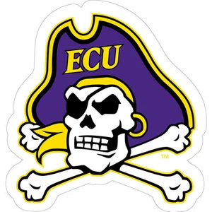 ECU EAST CAROLINA Pirates Large Vinyl Cornhole Decals / SET of 2 - Picture 1 of 1