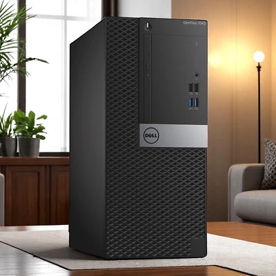 Dell Tower Core i7 16GB RAM 1TB NVMe SSD WiFi Desktop Optiplex 7040 Windows 10 - Image 1 of 4