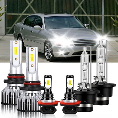 6x Kit de 6 faros LED HID Hi Low+Niebla blancos para Infiniti Q45 2005-2006 Foto 1 de 4