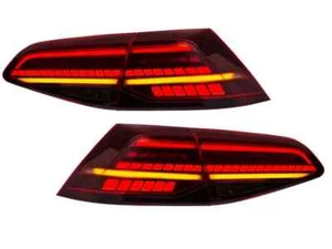 Pour VW GOLF 7 VII De 2012- LED Feux Arrières Rouge Foncé Dynamique Clignotant - Afbeelding 1 van 8