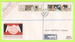 G.B. 1982 Information Technology Royal Mail First Day Cover, Mullion cds - Imagen 1 de 1