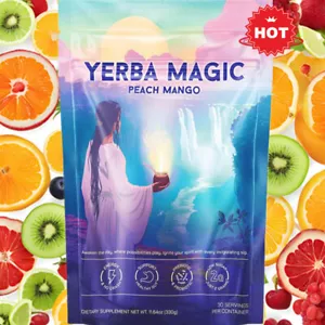 `Yerba Magic Yerba Mate Instant Tea Powder-30 Servings -Peach Mango Flavors, - Picture 1 of 12