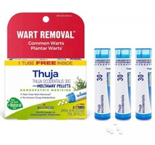 3 Count Boiron Thuja Occidentalis 30c Wart Removal Medicine