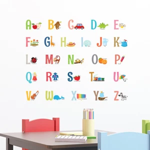 Decowall DS-8023 Alfabeto ABC Nursery Kids Pegatinas de pared extraíbles Calcomanías - Imagen 1 de 7