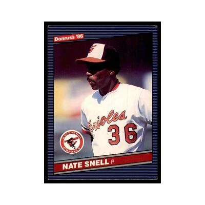1986 Donruss Nate Snell RC Orioles #367 - Image 1 of 3