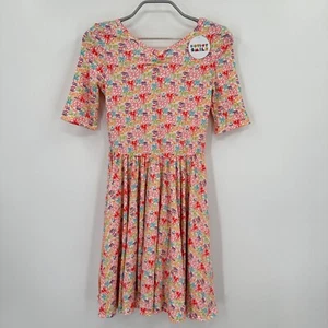 Dot Dot Smile Girl's Ballerina Skater Dress sz 11 NWT Short Sleeve Colorful Bows - Picture 1 of 9