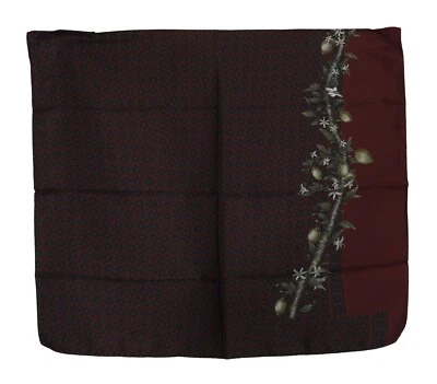 DOLCE & GABBANA Scarf Bordeaux 100% Silk Floral Wrap Women 50cm x 60m RRP $300 - Image 1 of 4