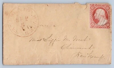 Sanbornton Bridge New Hampshire NH Belknap Co 1850s DPO 1805-1869 Cover - Image 1 of 2