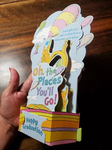 GRADUATION Dr. Seuss Oh the Places Greeting Card Congradulations Hallmark Grad - Picture 1 of 7