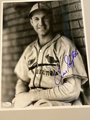 Enos Slaughter Original George Brace Photo signed 11x14 JSA Free Shipping - Image 1 of 3