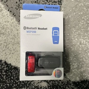 SAMSUNG Bluetooth Headset WEP200 Mobile Enhancement Red With Accessories - Picture 1 of 6