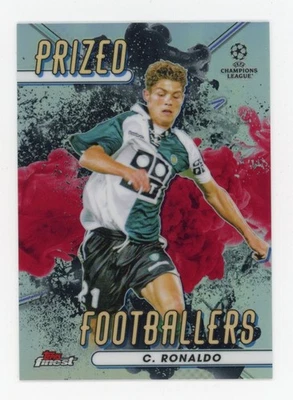CRISTIANO RONALDO 2022-23 TOPPS FINEST UEFA PRIZED FOOTBALLERS REFRACTOR - Image 1 of 3