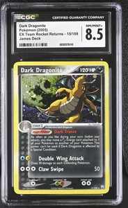 CGC 8.5 Dark Dragonite EX Team Rocket Returns 15/109 Holo SWIRL Pokemon Card - Picture 1 of 2