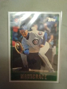 1997 Topps Chrome Card Mark Grace  - Bild 1 von 2