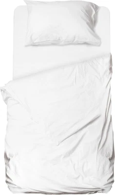 Set Lenzuolo Una Piazza E Mezza Microfibra, Bianco, Completo Letto, Lenzuolo Sop - Immagine 1 di 4