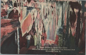 Cortinas de ónix Gran cueva de ónix cueva de mamut Kentucky postal - Imagen 1 de 2