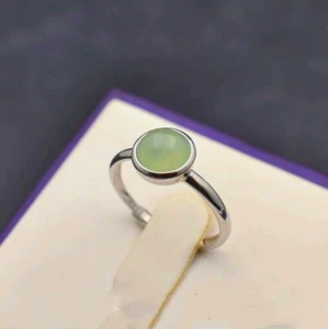 925 Sterling Silver Opal Moonstone Round Stone Adjustable Ring Womens Jewellery - Picture 1 of 3
