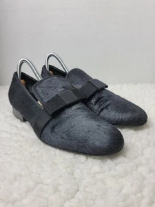 Mocasines Céline Paris 39 Negro Pelo de Poni Lazo de Grosgrain Italia Zapatos de Diseñador - Imagen 1 de 10
