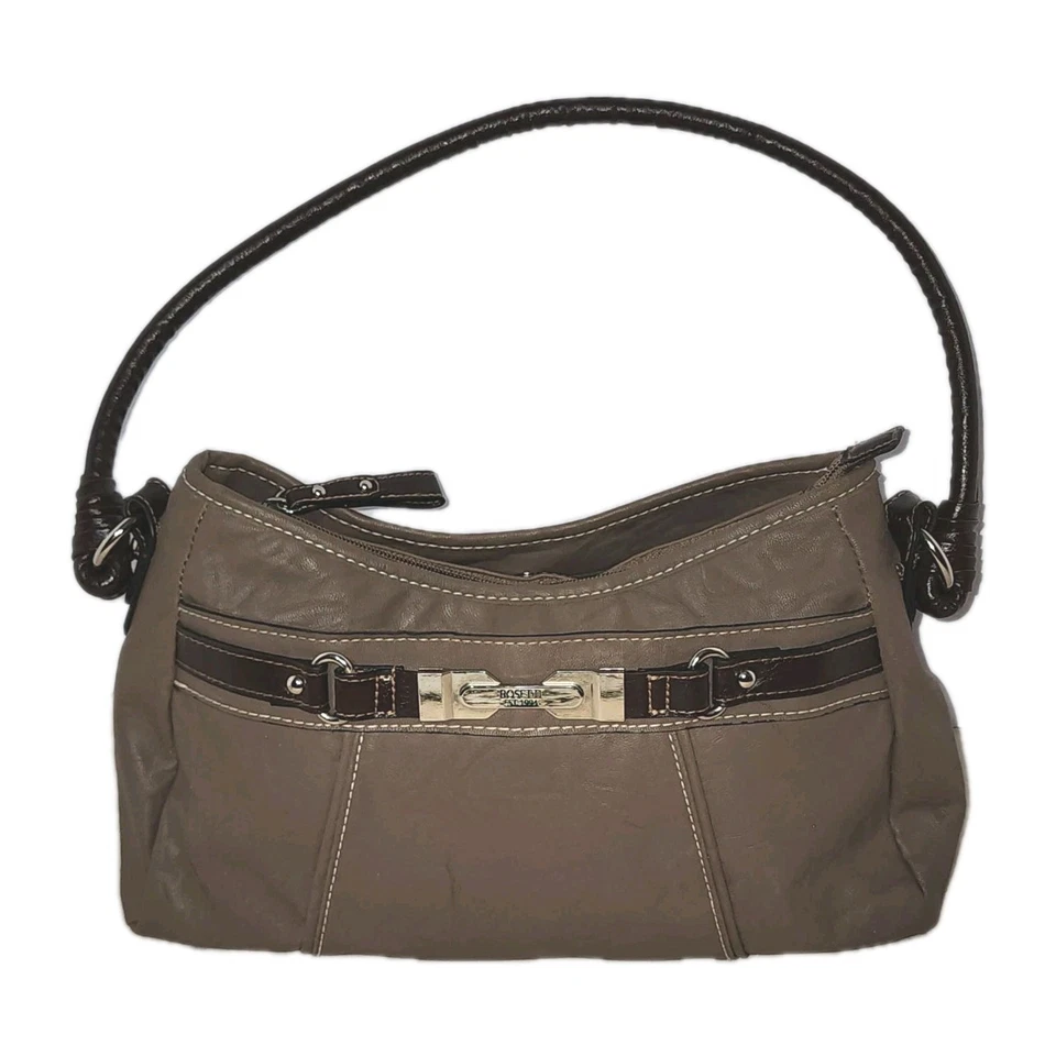 Bolso de Hombro Rosetti 1994 De Colección Cuero Sintético Marrón Hobo Cartera, Taupe y Chocolate   Foto 1 de 4