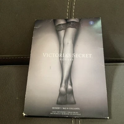 Neu Victoria’s Secret Spitzen Top Band Overknee Strumpfwaren in Blau Größe XS - Bild 1 von 3