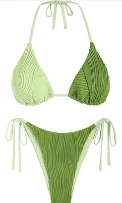 Top halter ajustable acanalado de corte alto talla S (4) para mujer ZAFUL 2 piezas Foto 1 de 4