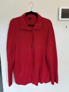 Talbots women's red button up cardigan size 1X excellent condition - Picture 1 of 3