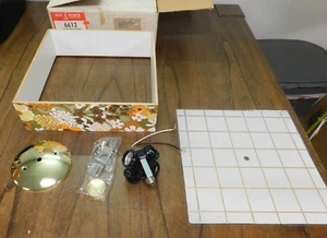 NEW MCM Vintage Ceiling Light - All State 6612 - Frosted Glass RETRO 60s Floral - Picture 1 of 9