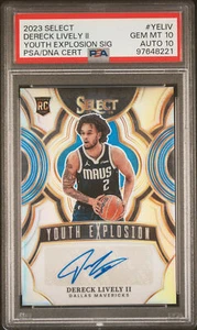 2023 Select Youth Explosion #YELIV Dereck Lively II Silver Auto 10 GEM PSA 10 - Picture 1 of 2