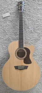 Washburn Heritage Series USM-HJ40SCE Jumbo Acoustic-Electric Guitar Natural-DEMO - Picture 1 of 7