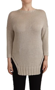 SFIZIO Sweater Gray Viscose Long Sleeves Round Neck Pullover IT40/US6/S 300usd - Picture 1 of 8