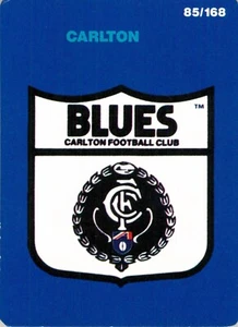 1990 Carlton Blues VFL AFL Stimorol Scanlens Card - Club Logo - Picture 1 of 3